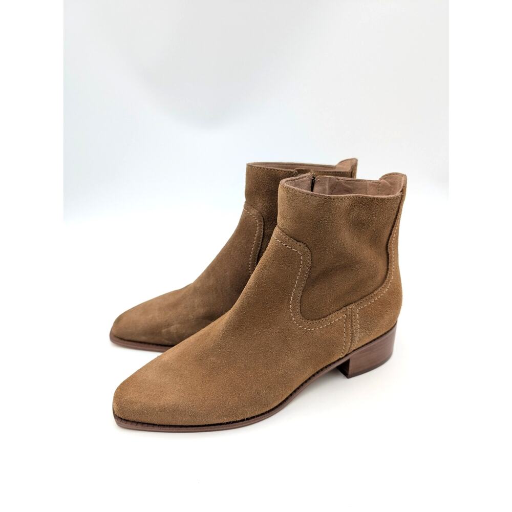 Cole Haan Naia Pointed Toe Block Heel Booties Women's Brown Size US7B